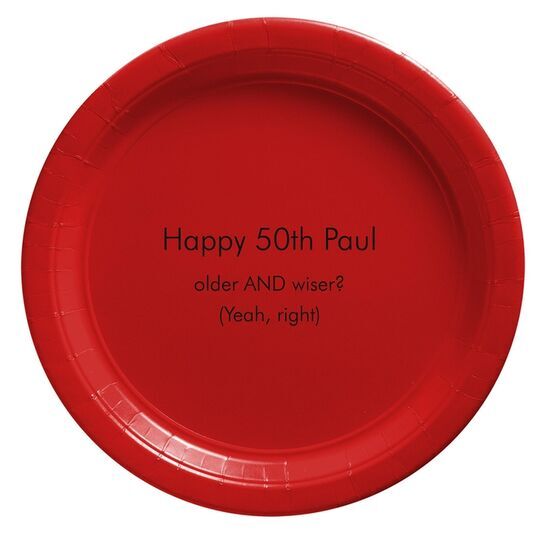 Your Message Paper Plates